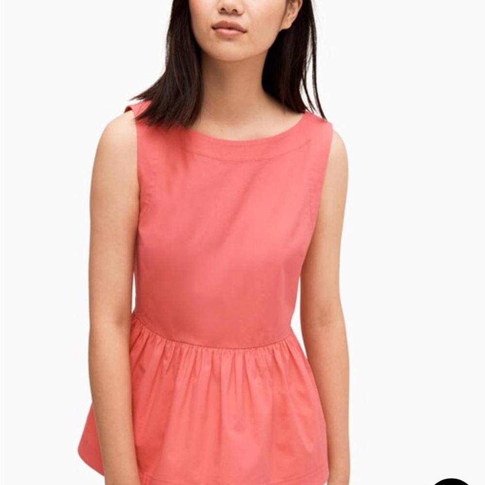 Kate Spade sleeveless peplum blouse